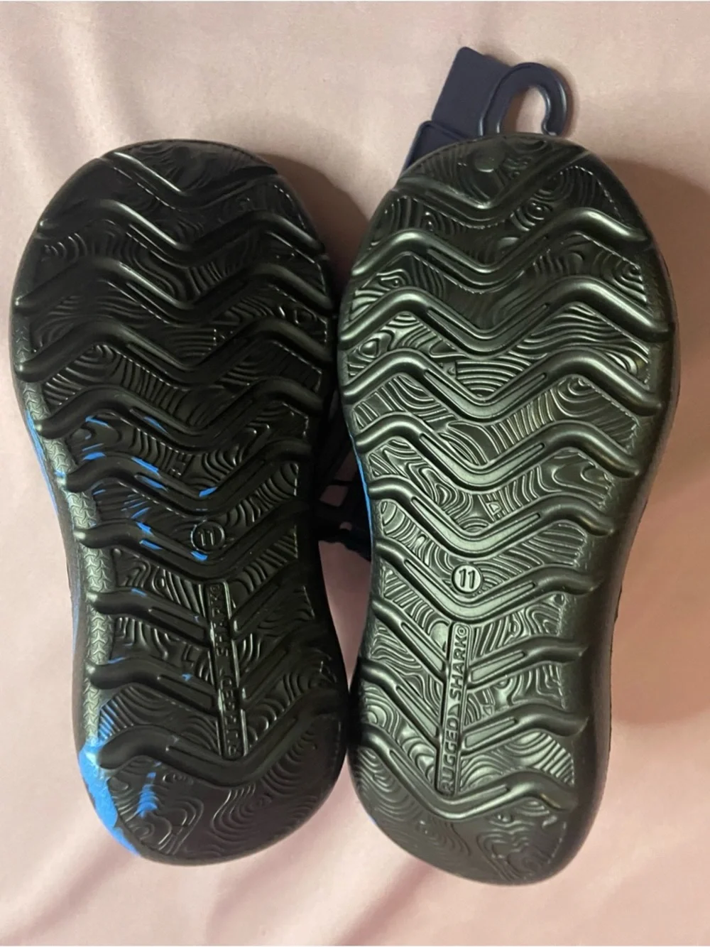 Rugged Shark Kids Black & Blue Slip-On Water Shoes